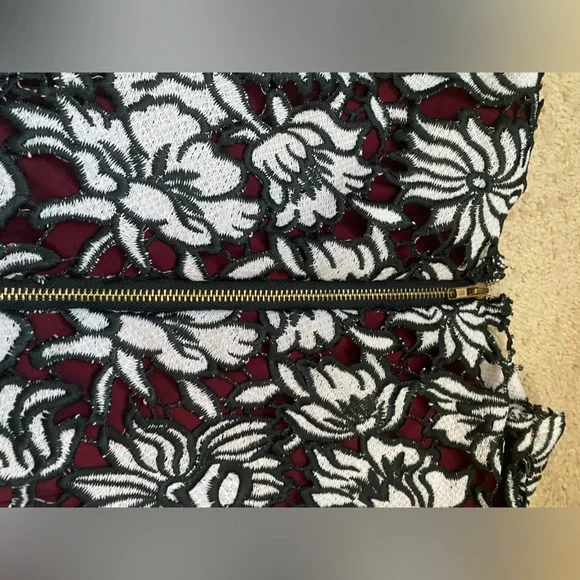 Floral Black and White Sleeveless Dress US 6 - Picture 7 of 10